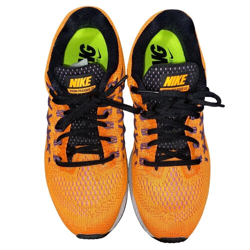 Nike Zoom Pegasus 32 women’s Running Shoes Size 8.5 bright Orange/lavender light